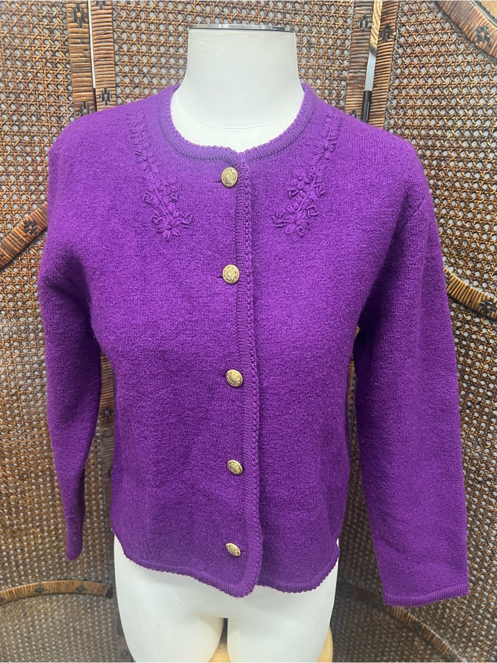 Vintage Pendleton wool cardigan jacket purple small